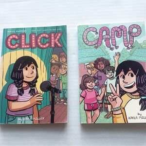 Set of girl Graphic Novels Book Bundle
'Camp' & 'Click' Books